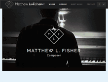 Tablet Screenshot of matthewfishermusic.com
